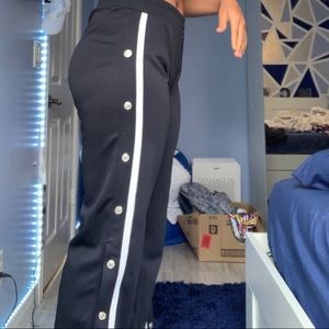 pants with buttons going down the whole side